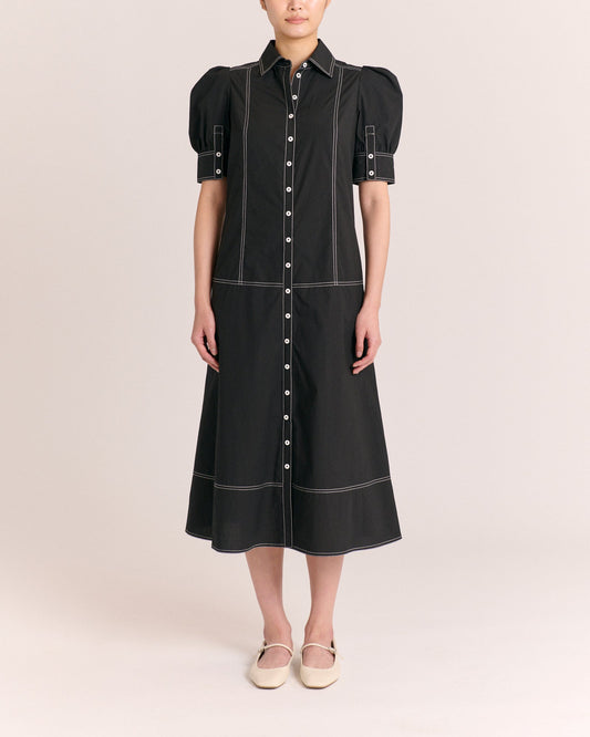 Francesca Midi Dress - Noir