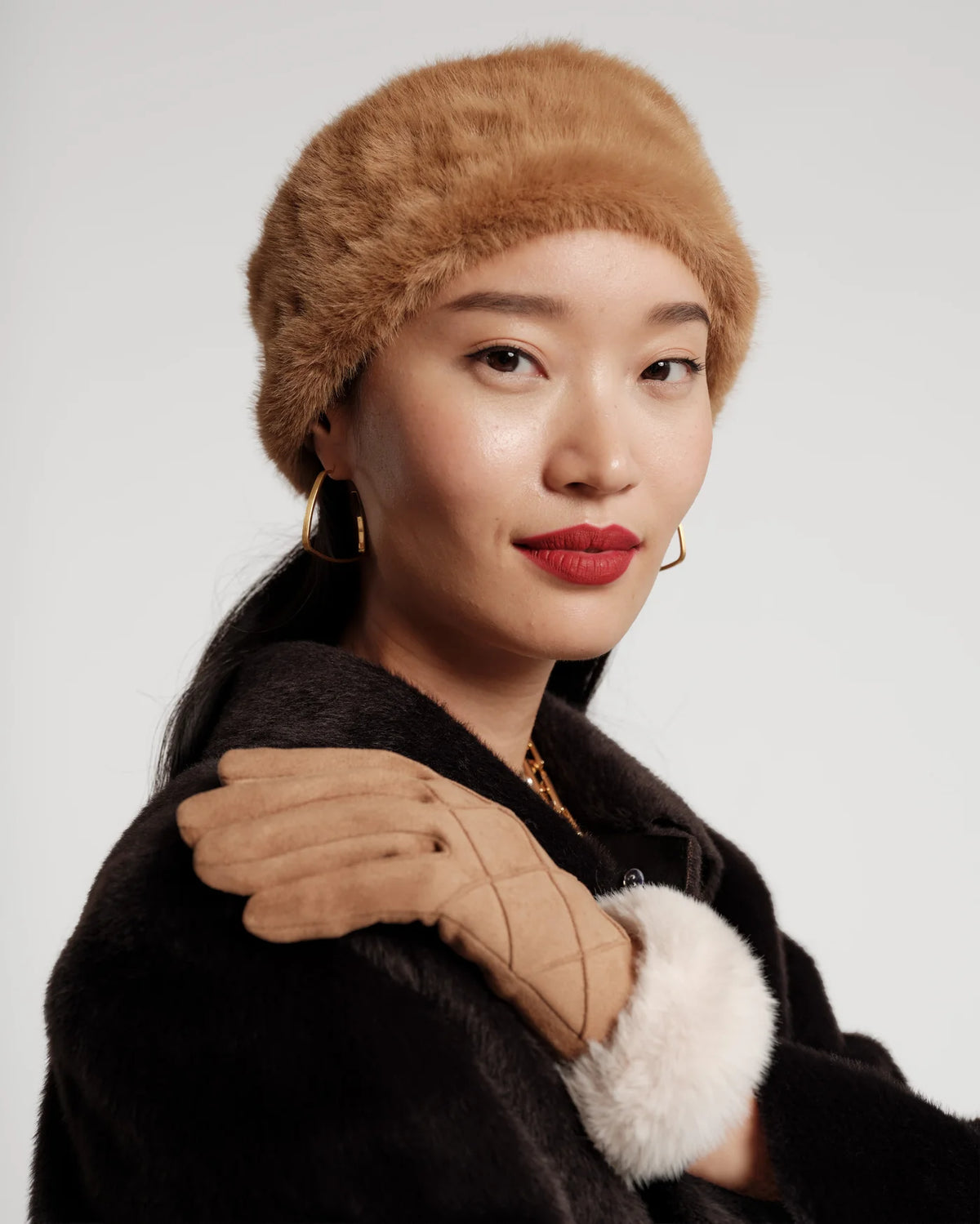 Faux Fur Cuff Glove