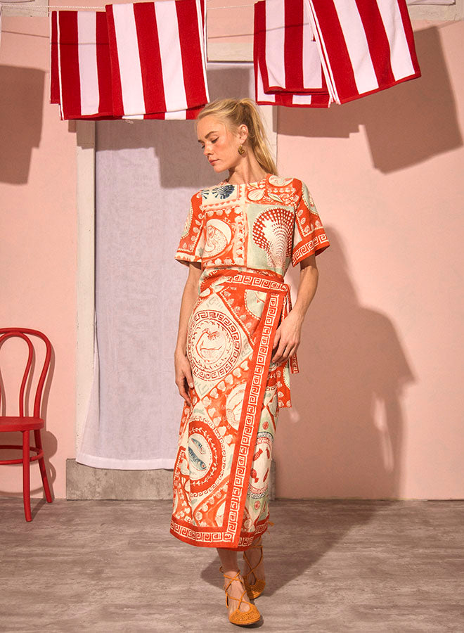Paloma Wrap Skirt - Lost At Sea