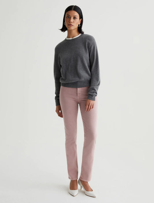 Mari Crop High Rise Slim Straight - Sulfur Soft Blush