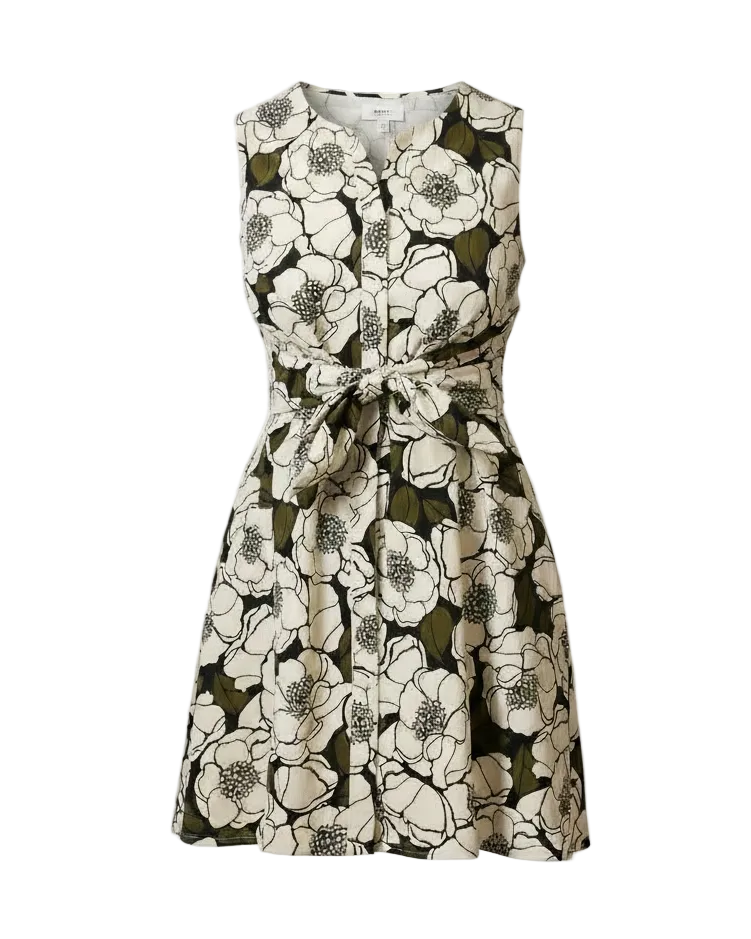 Mio Dress - Black/Olive