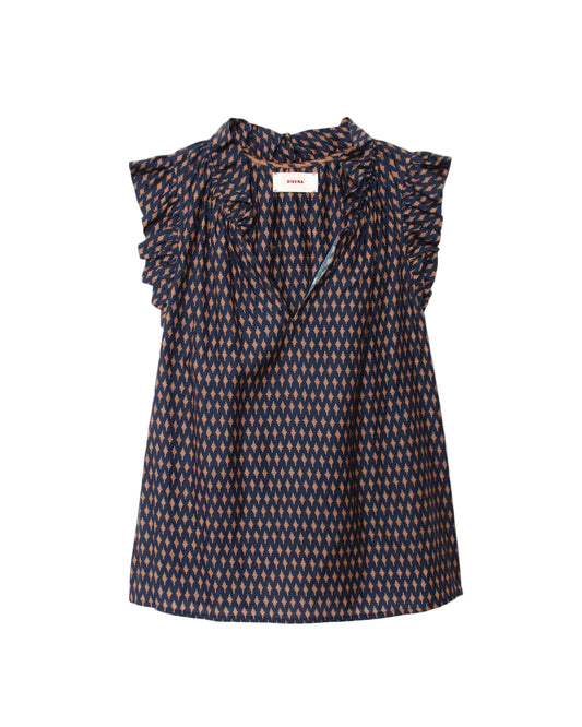 Bex Top - Navy Diamond