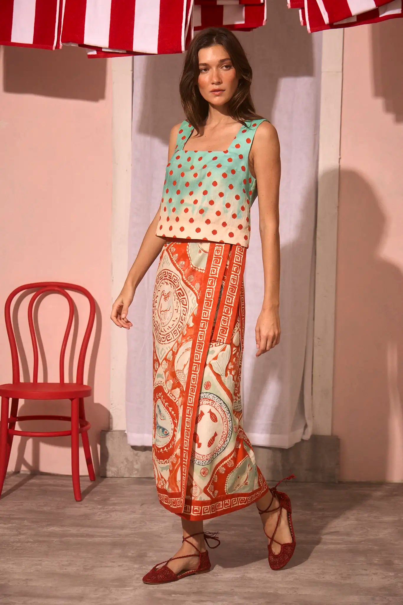 Paloma Wrap Skirt - Lost At Sea