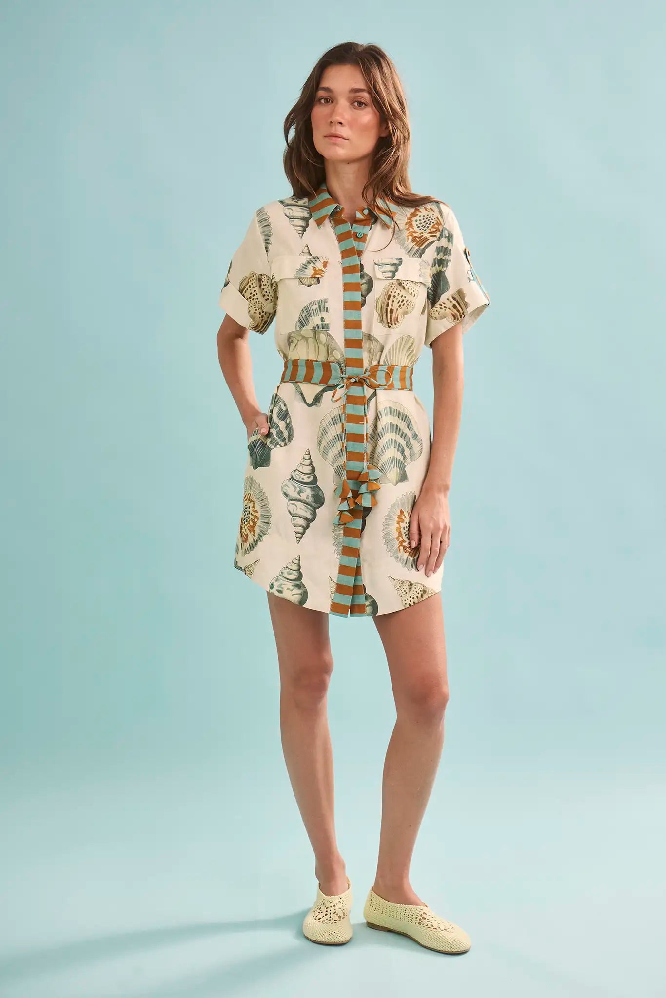 Nicole Dress - Somers Shell Cream