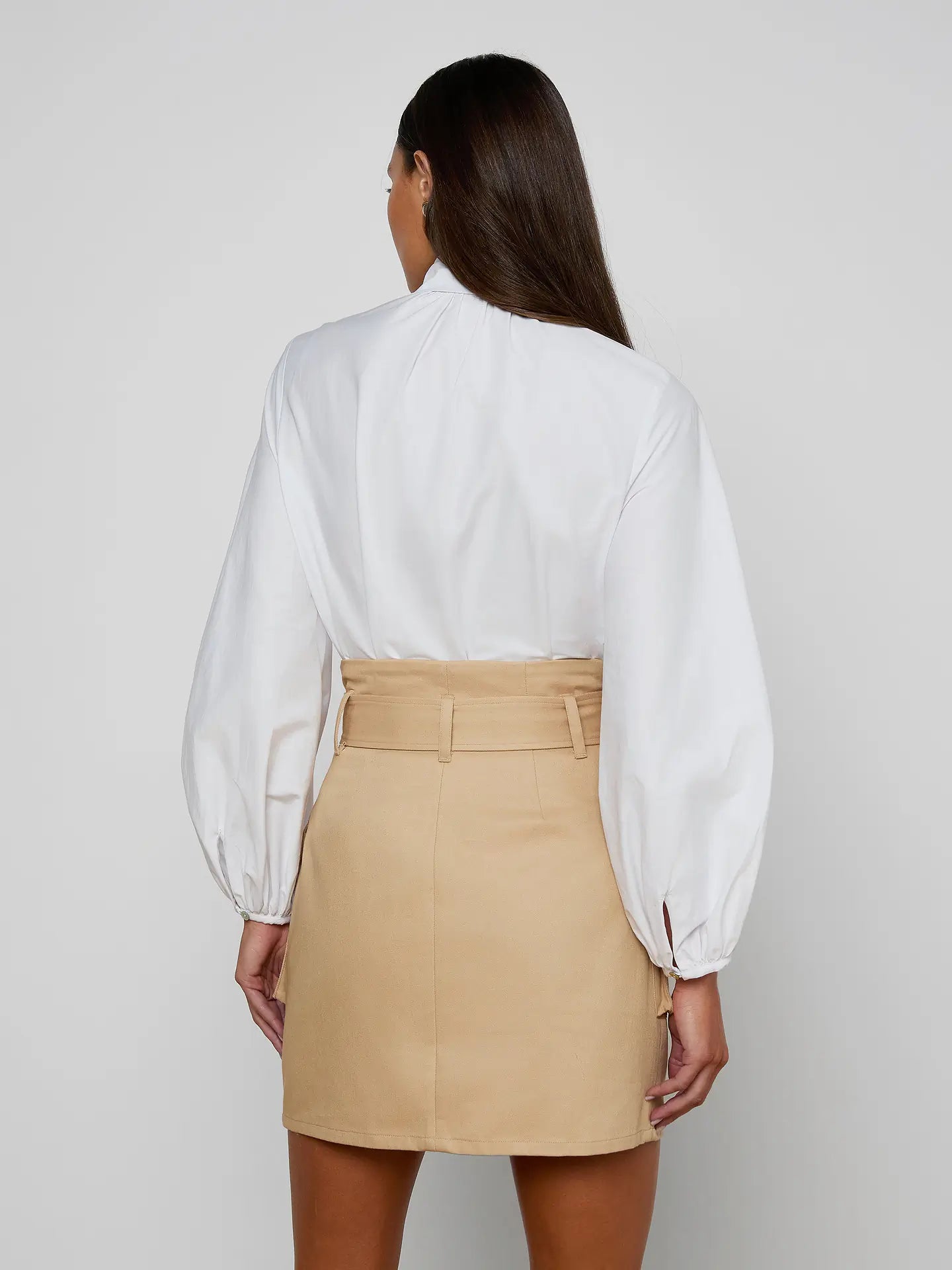 Deon Tie Neck Blouse - White