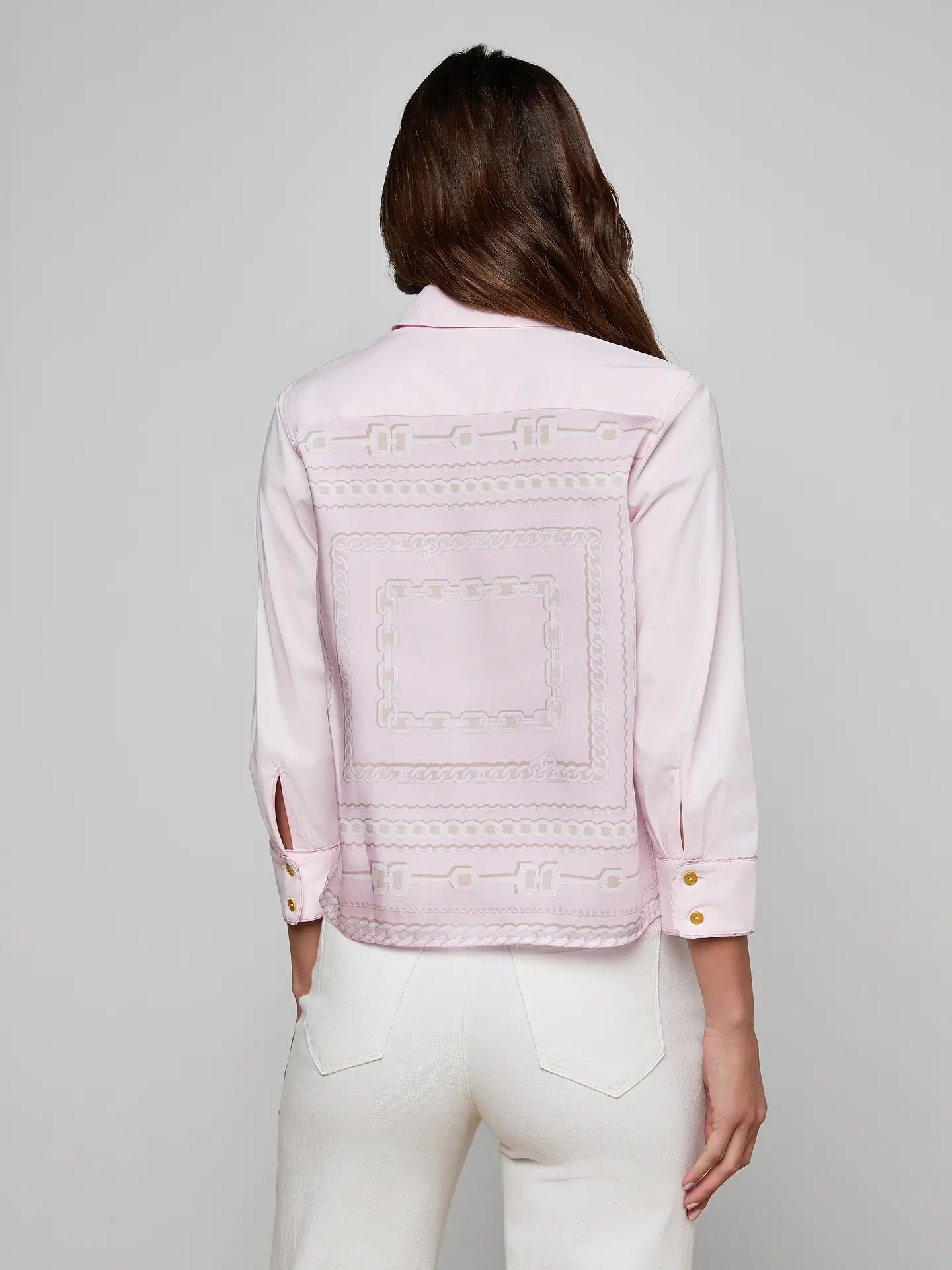 Fawn Piping Scarf Blouse - Pale Cameo