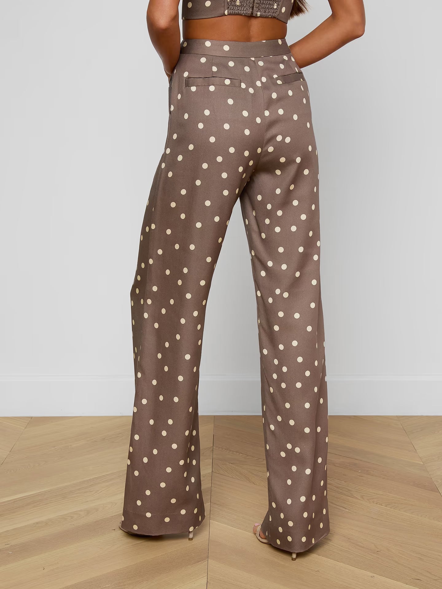 Livvy Straight Leg Trouser - Polka Dot