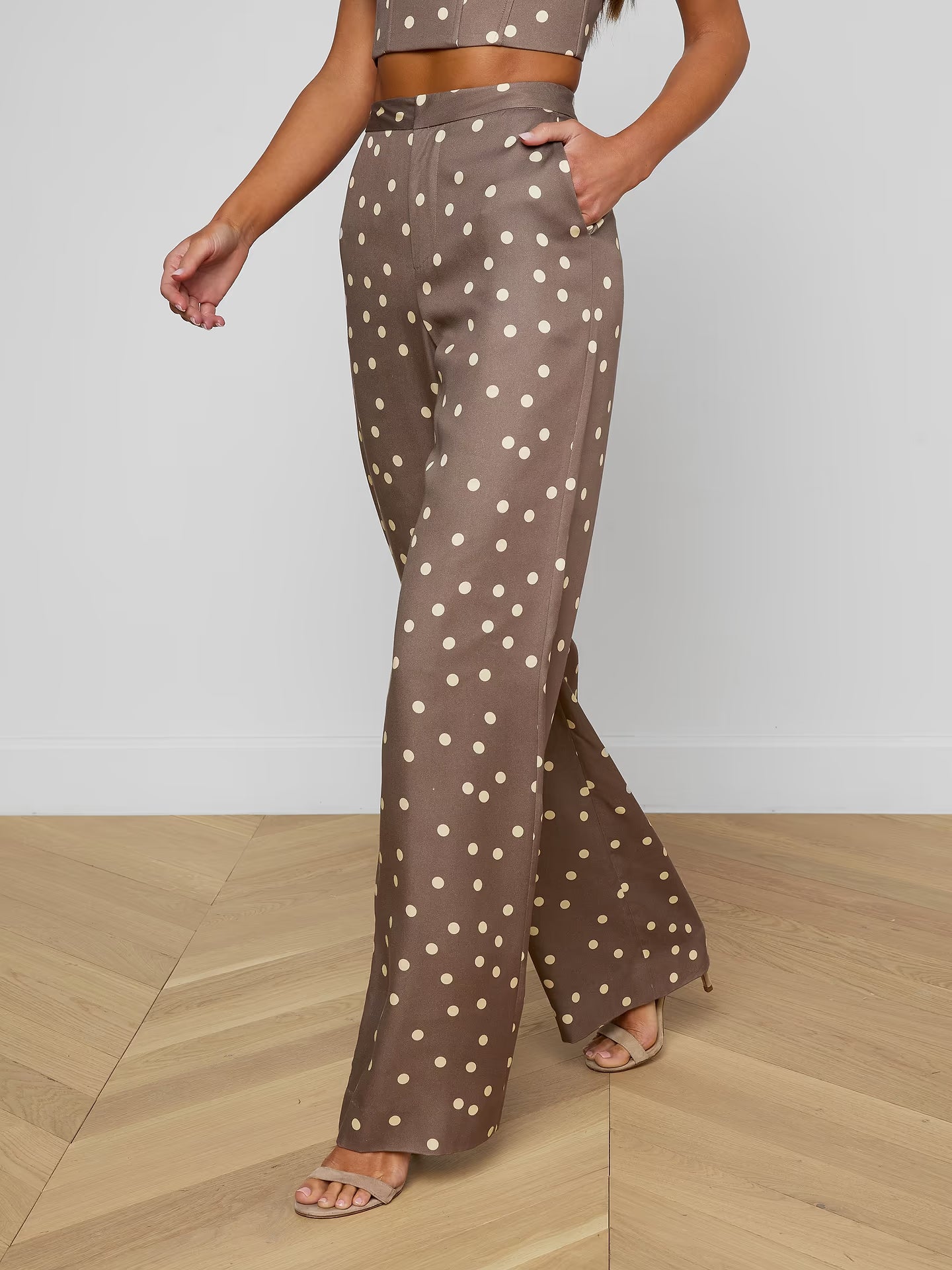 Livvy Straight Leg Trouser - Polka Dot