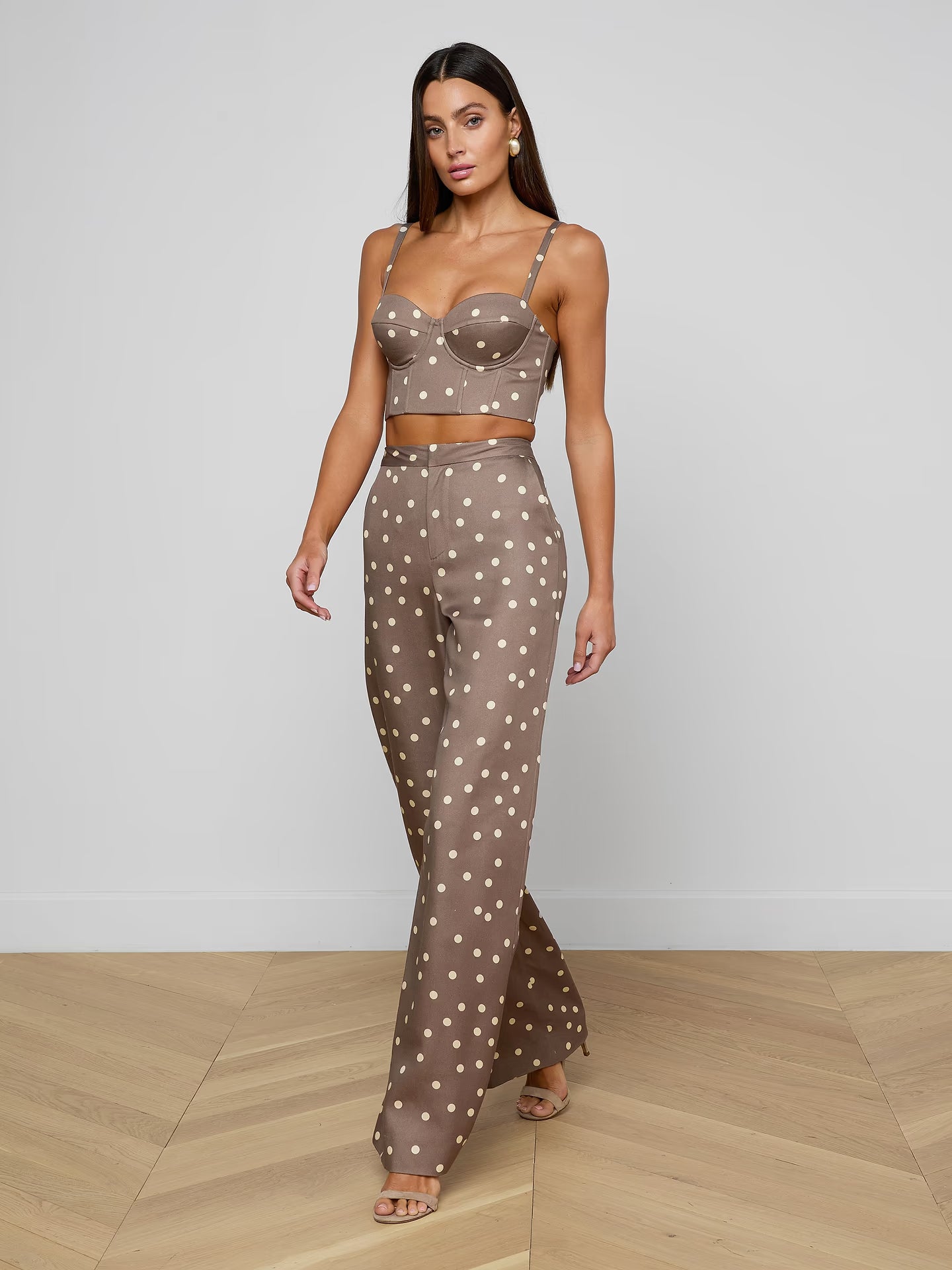 Livvy Straight Leg Trouser - Polka Dot