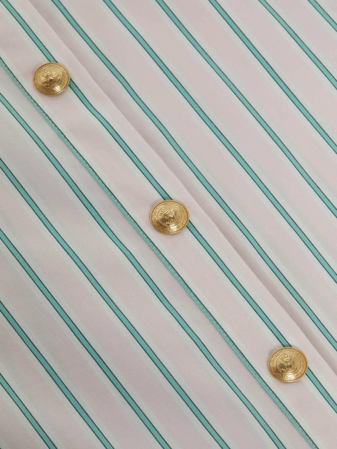 Ellery Poplin Button-Down Shirt - Baby Pink/Sage Stripe