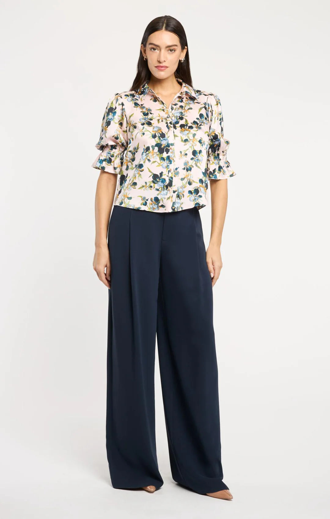 Trailing Iris Caty Top - Rosy Cloud Multi