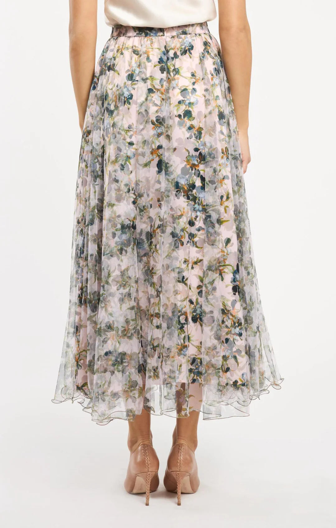 Trailing Iris Sofia Skirt - Rosy Cloud Multi