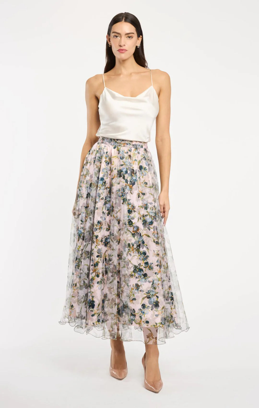 Trailing Iris Sofia Skirt - Rosy Cloud Multi