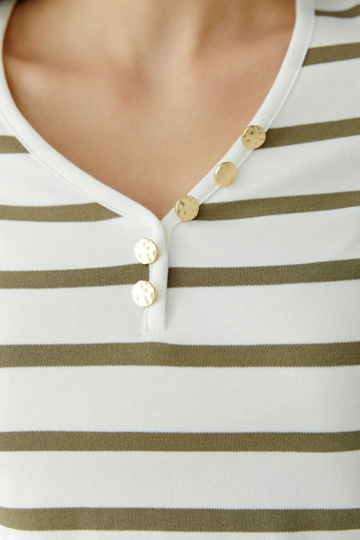 Striped T-Shirt - White Green