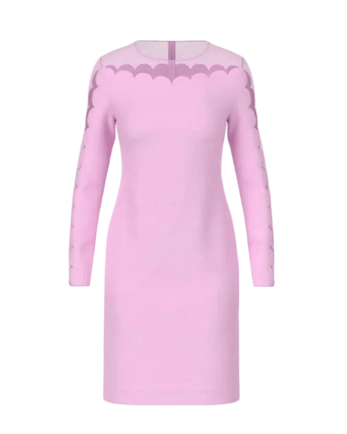 Opaque Short Sheath Dress - Pink
