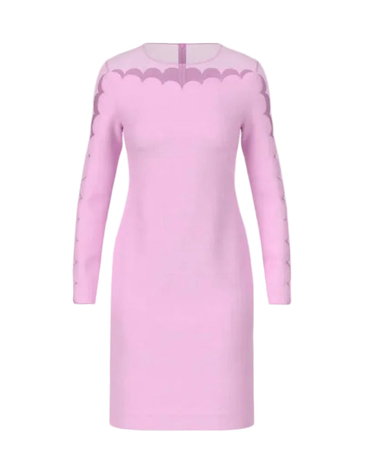 Transparent/opaque short sheath dress