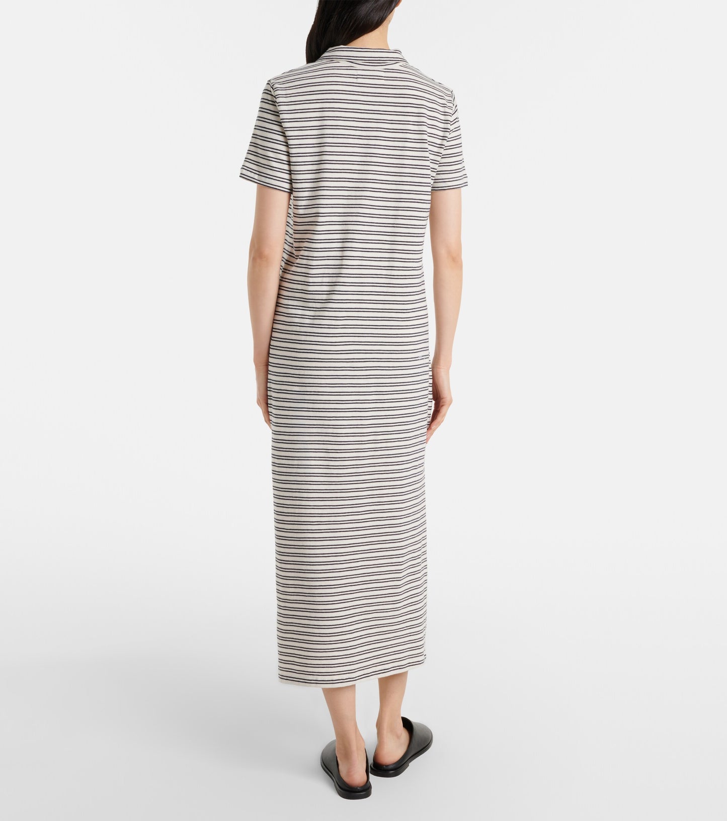 Corin Dress - Natural/Navy