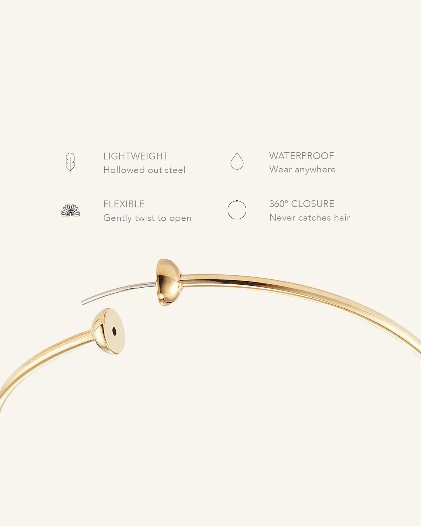 Small Icon Hoops - Gold