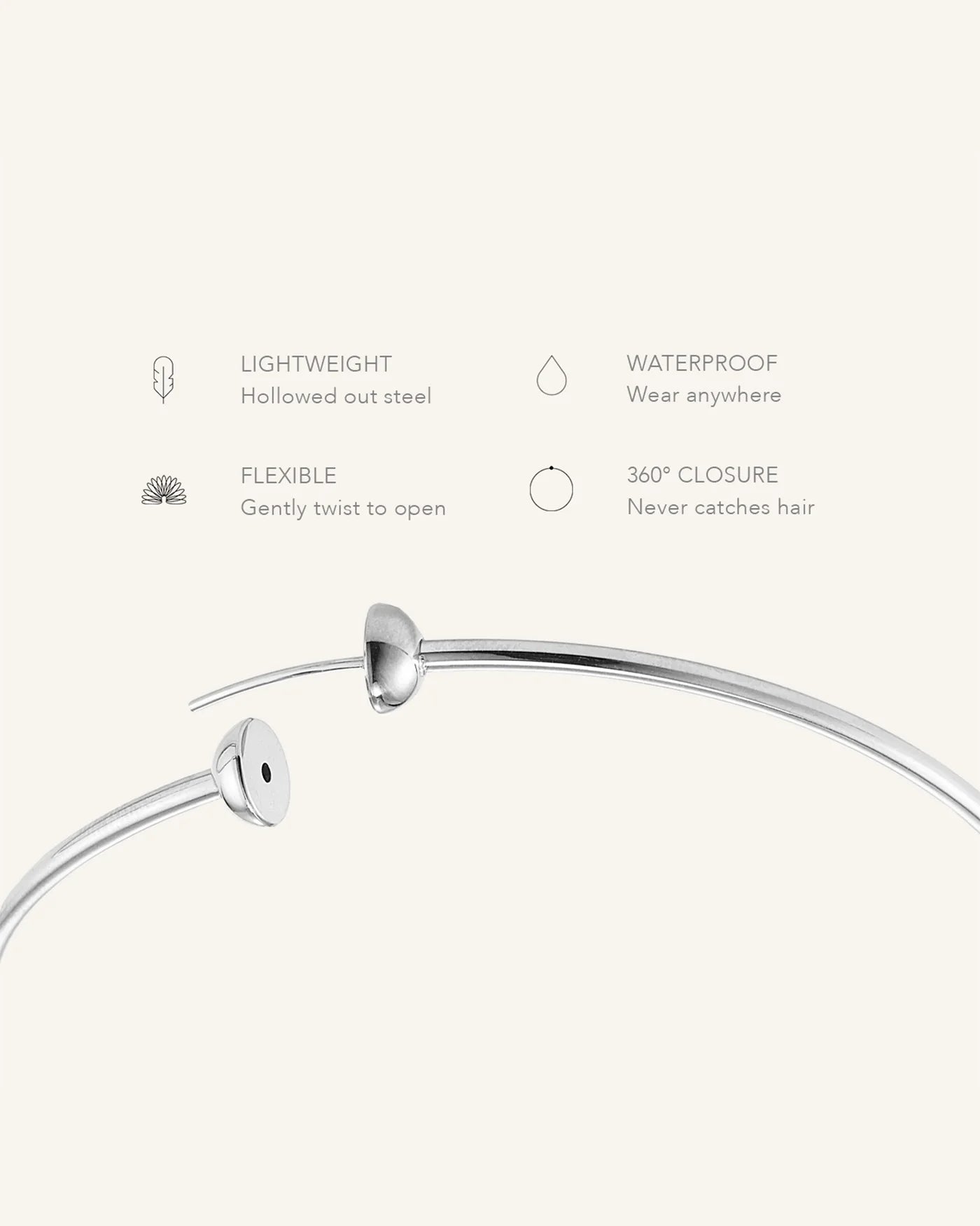 Small Icon Hoops - Silver