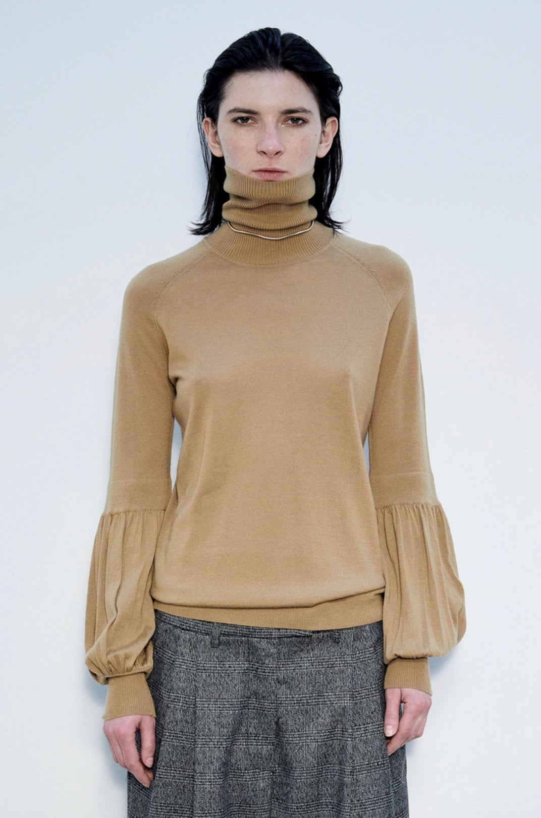 Turtleneck Sweater - Tan