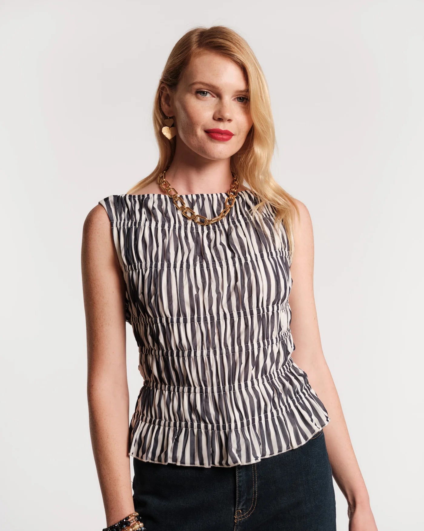 Jane Top - Oyster Navy