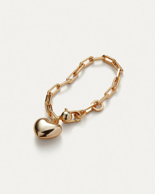 Puffy Heart Chain - Gold