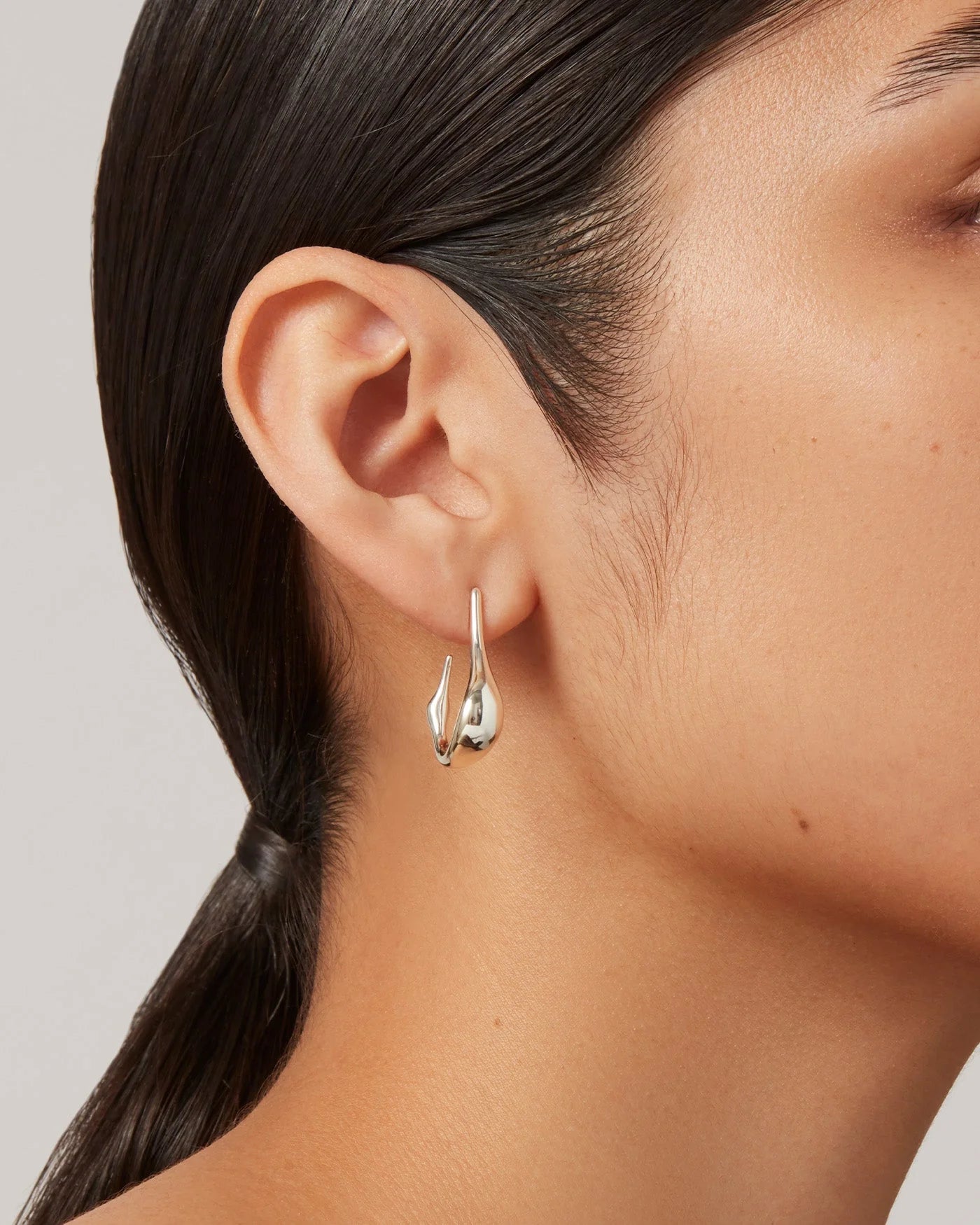 Small Colette Hoops - Silver