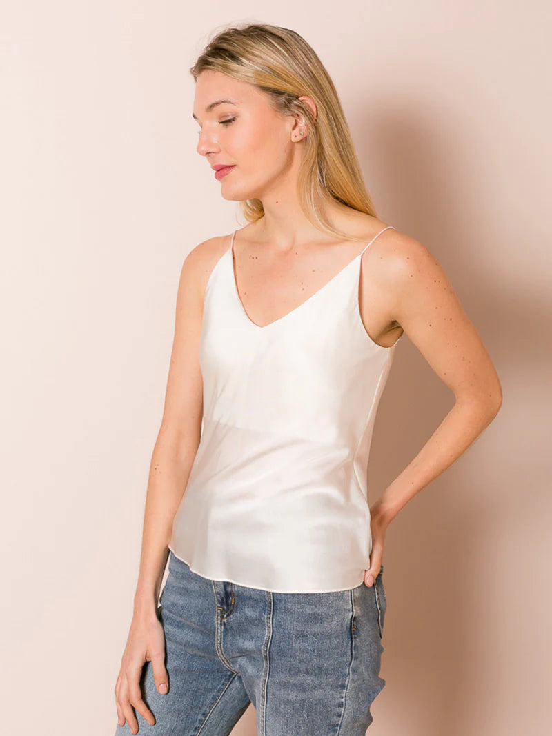 Stretched Silk Camisole - Ivory