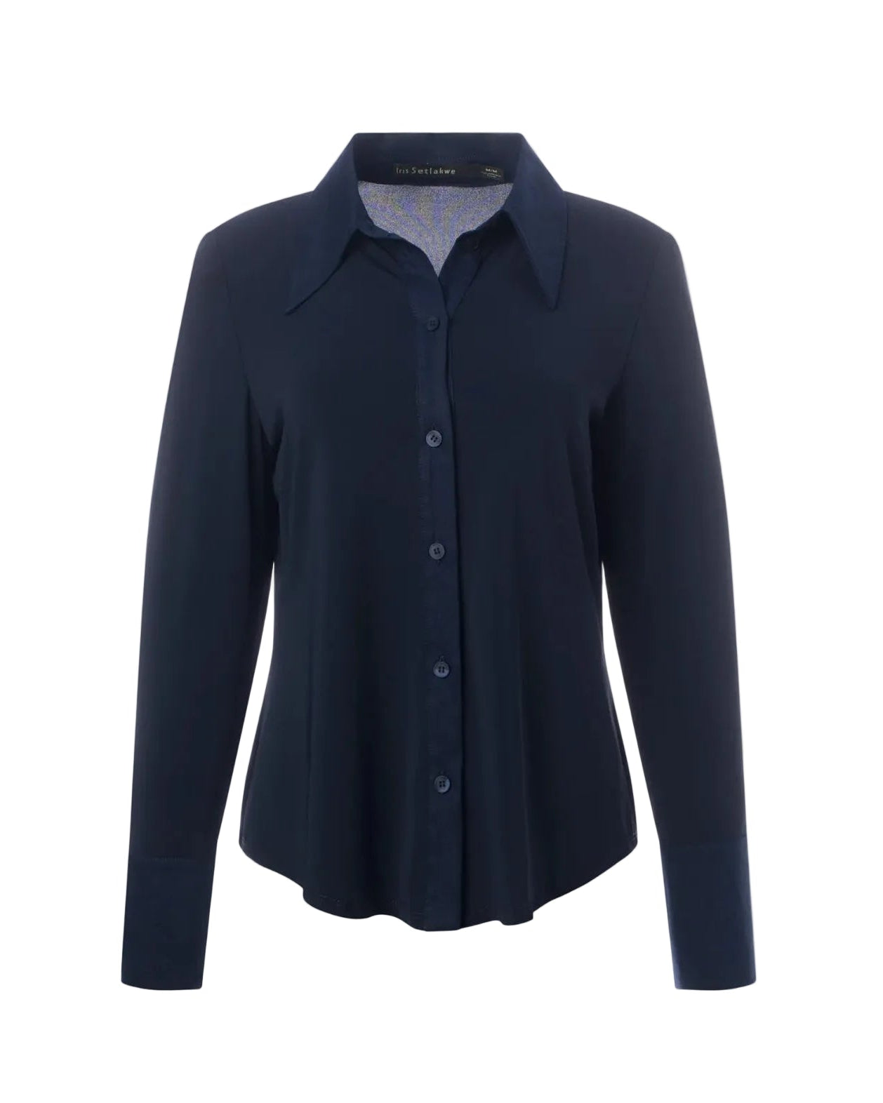 Button Up Combo Shirt - Navy