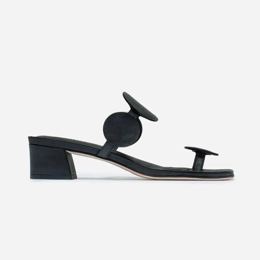 Jupiter Moon Low Heel Sandal - Black