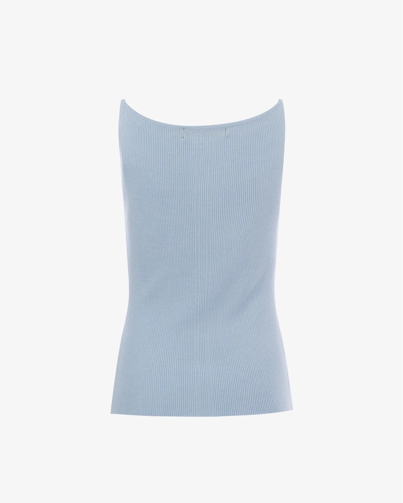 Halter Rib Top - Sky Blue