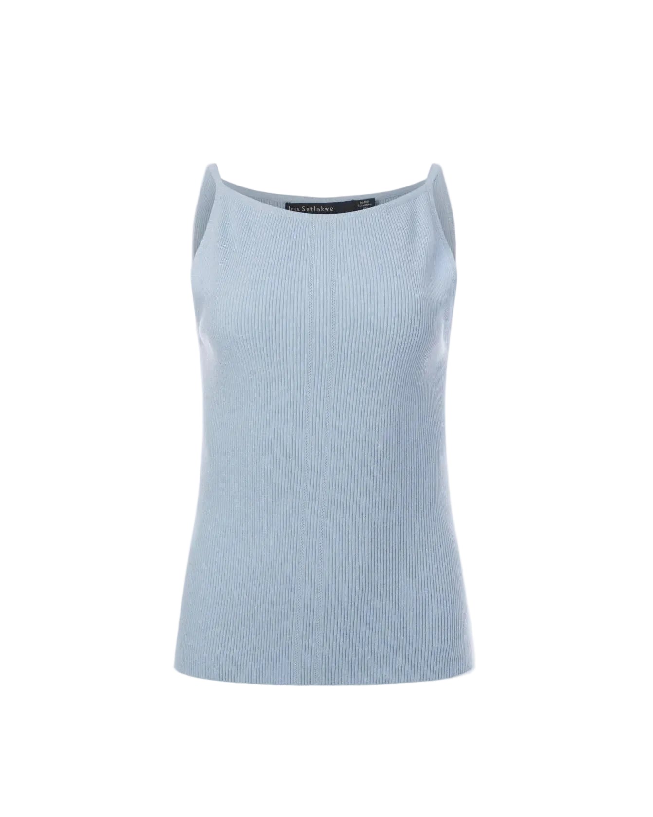 Halter Rib Top - Sky Blue