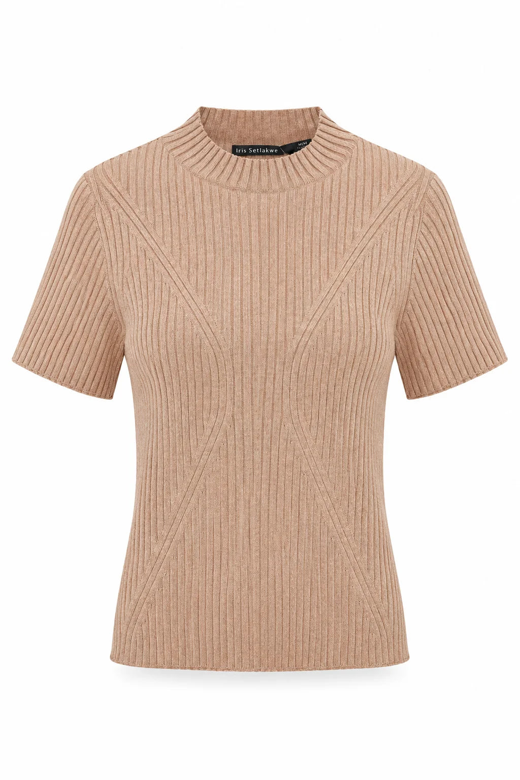 Short Sleeve Rib Top - Black