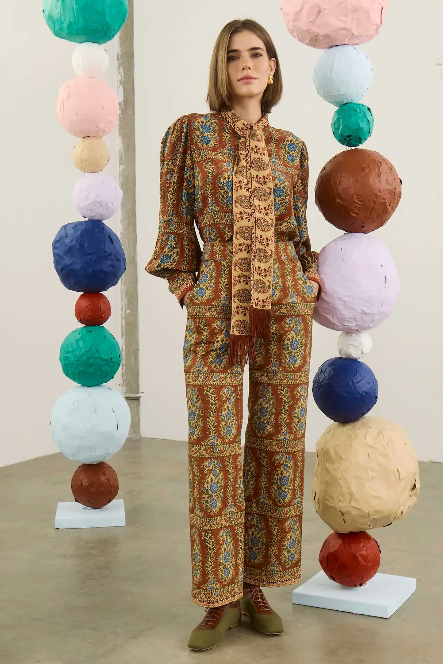 Karis Blouse - Amber Glen Brown