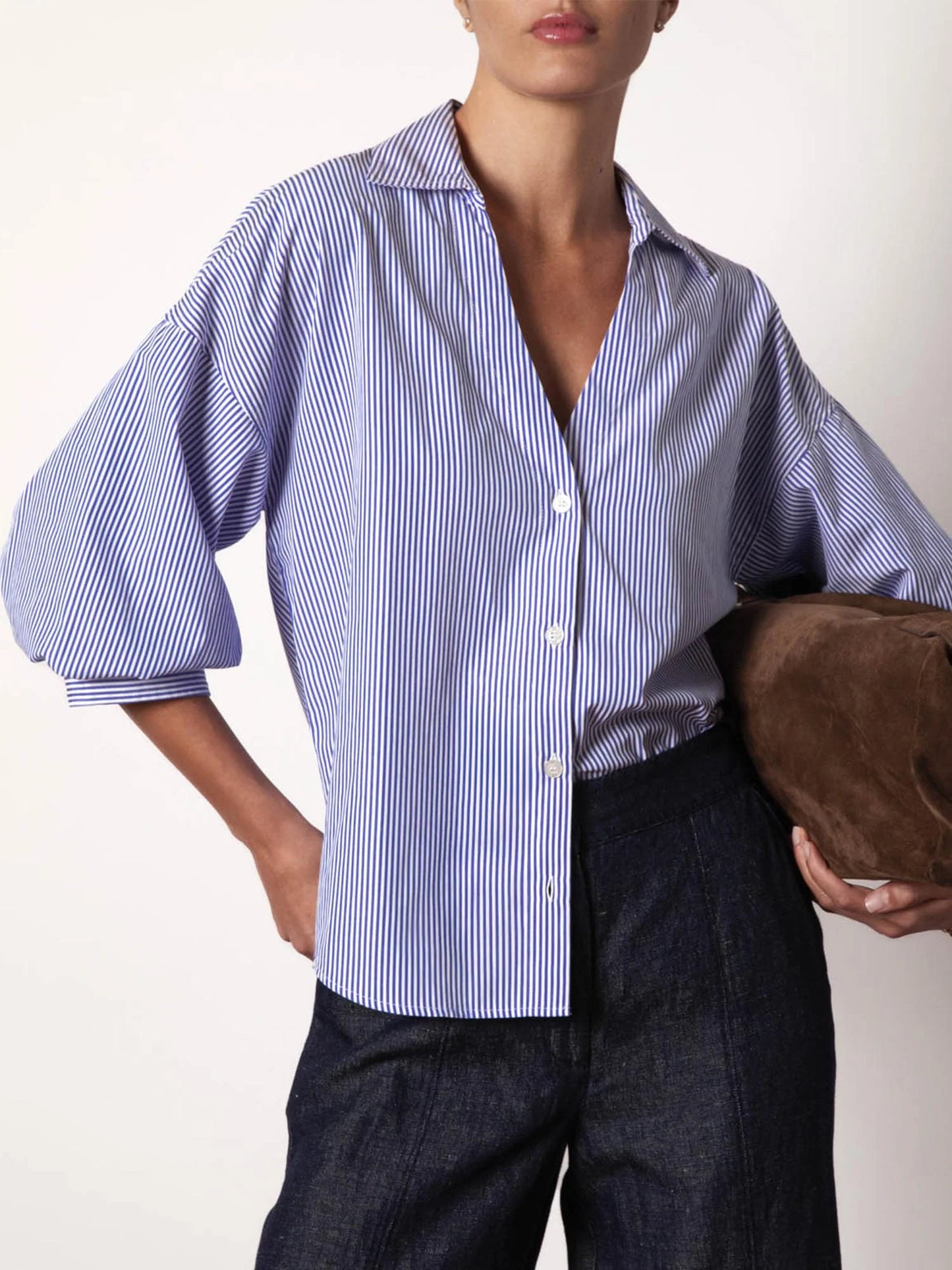 Kate Shirt - Blue Stripe