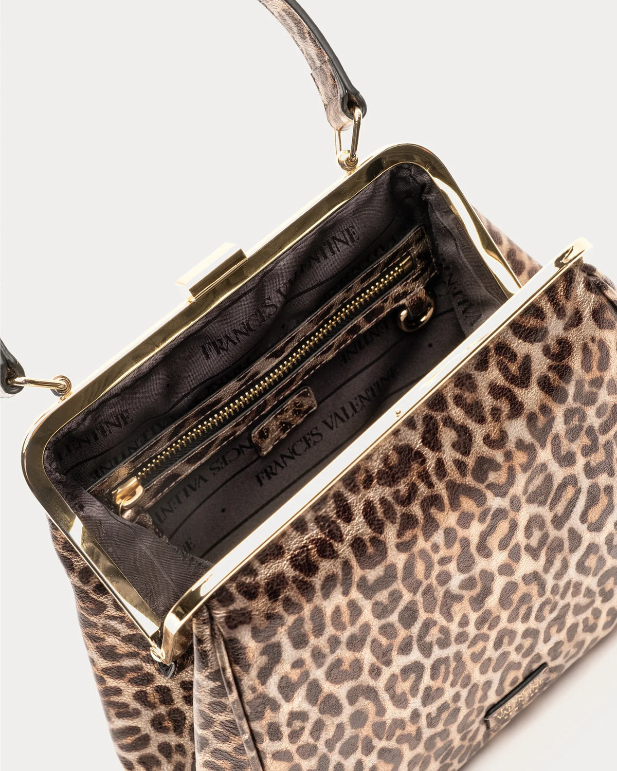 Katherine Frame Bag - Metallic Leopard