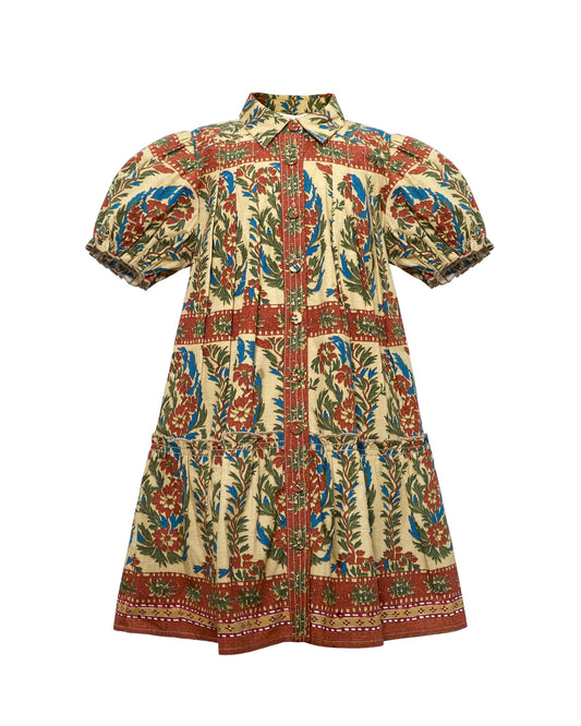 Kids Drifter Mini Dress - Amber Glen Cream