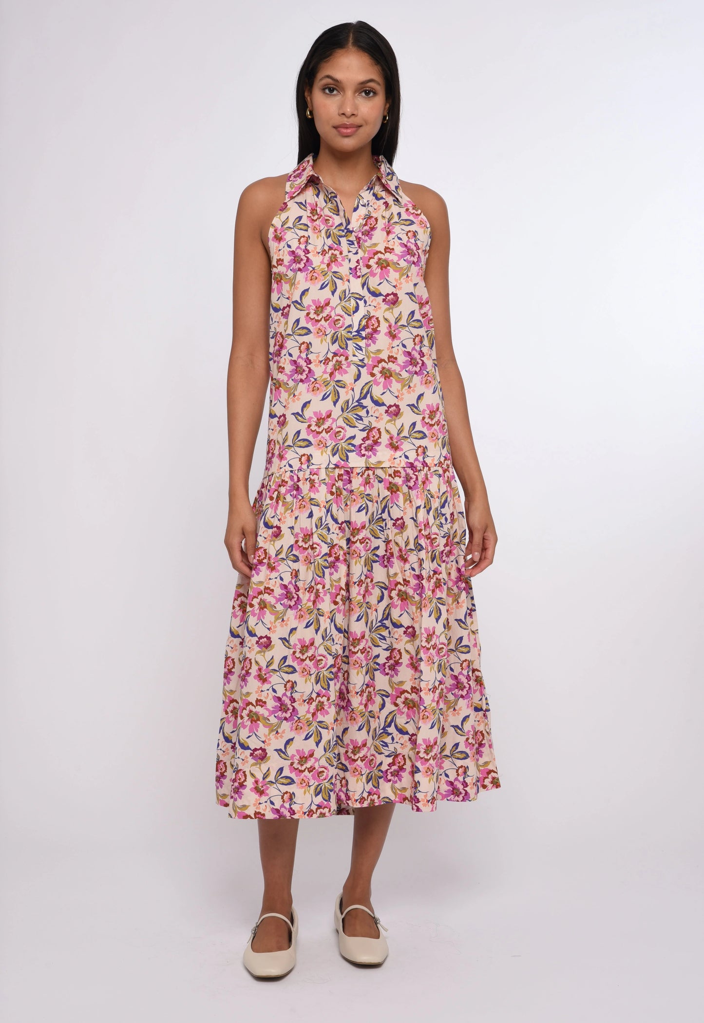 Charlotte Long Dress - Roxanna Floral Print