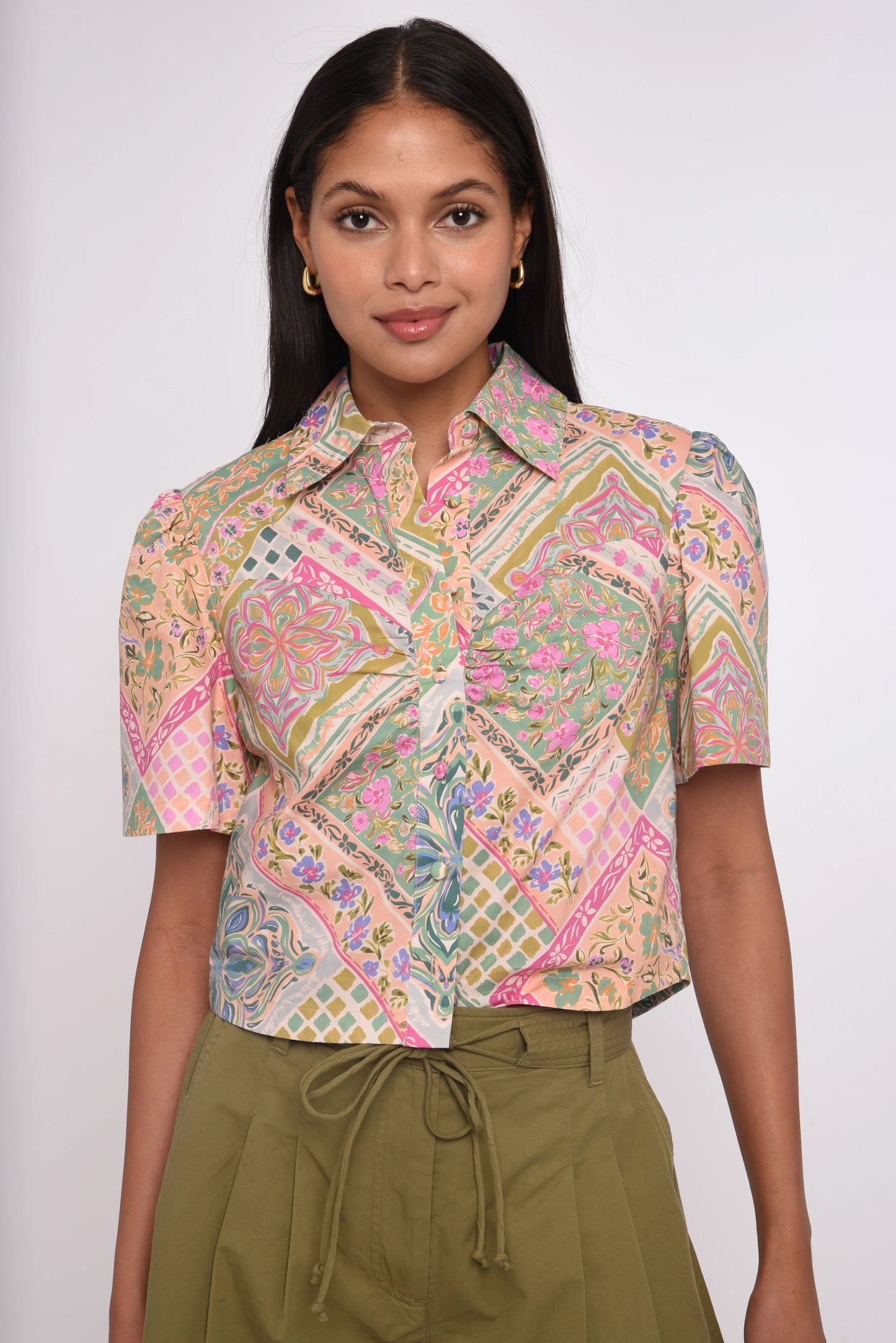 Jamie Top - Rosabelle Patchwork Print