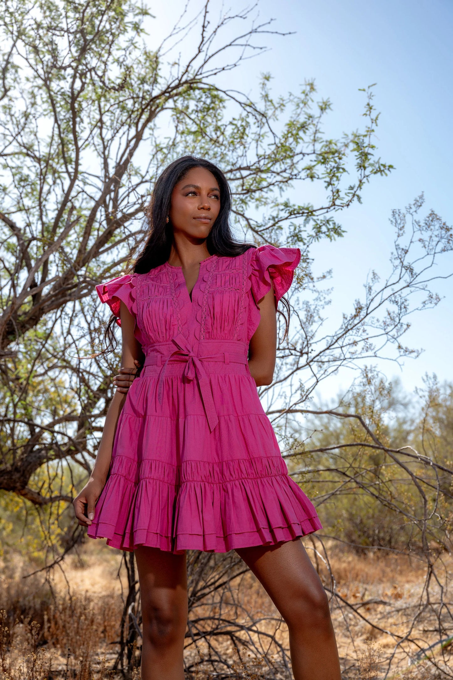 Madelyn Mini Dress - Fuschia