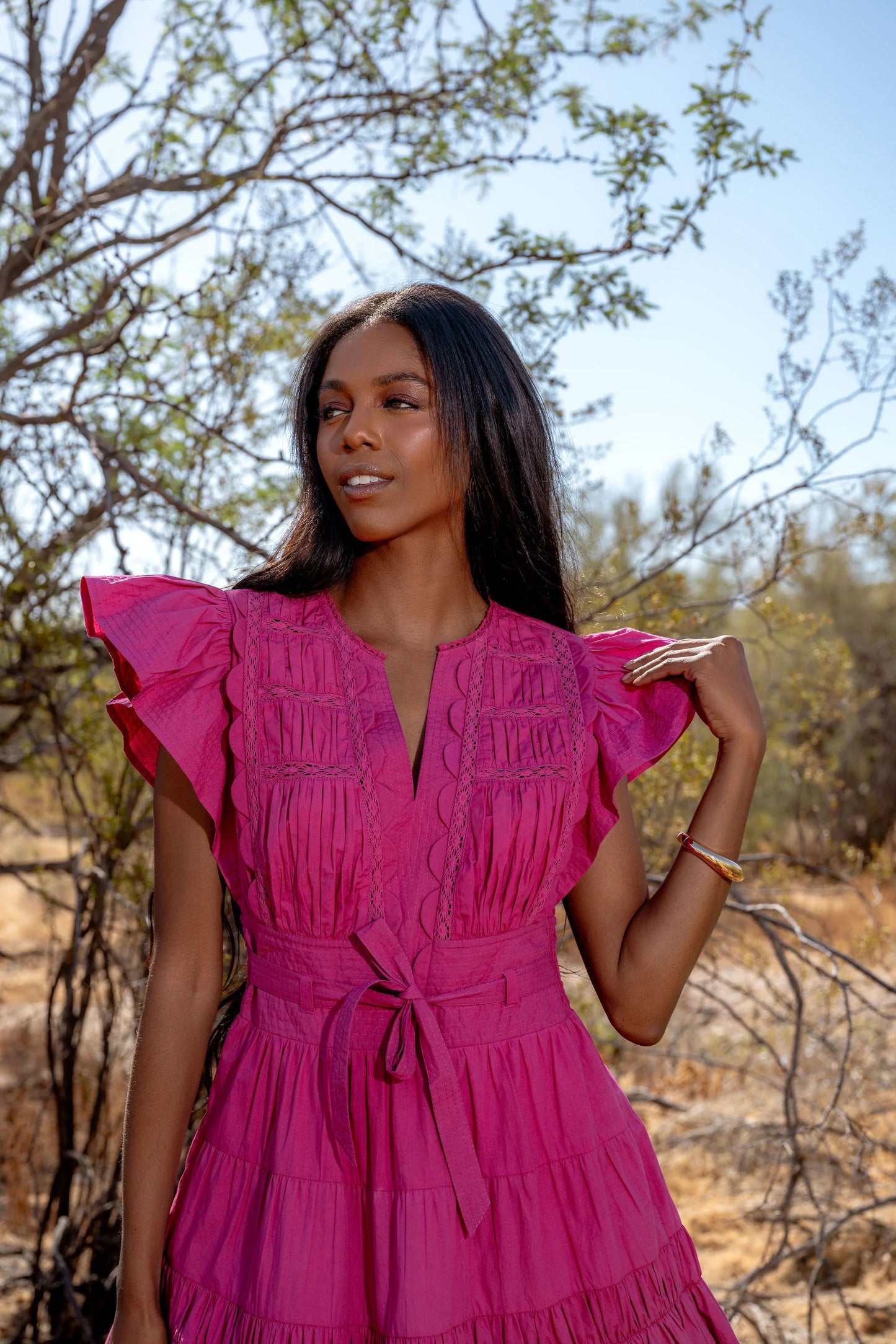 Madelyn Mini Dress - Fuschia