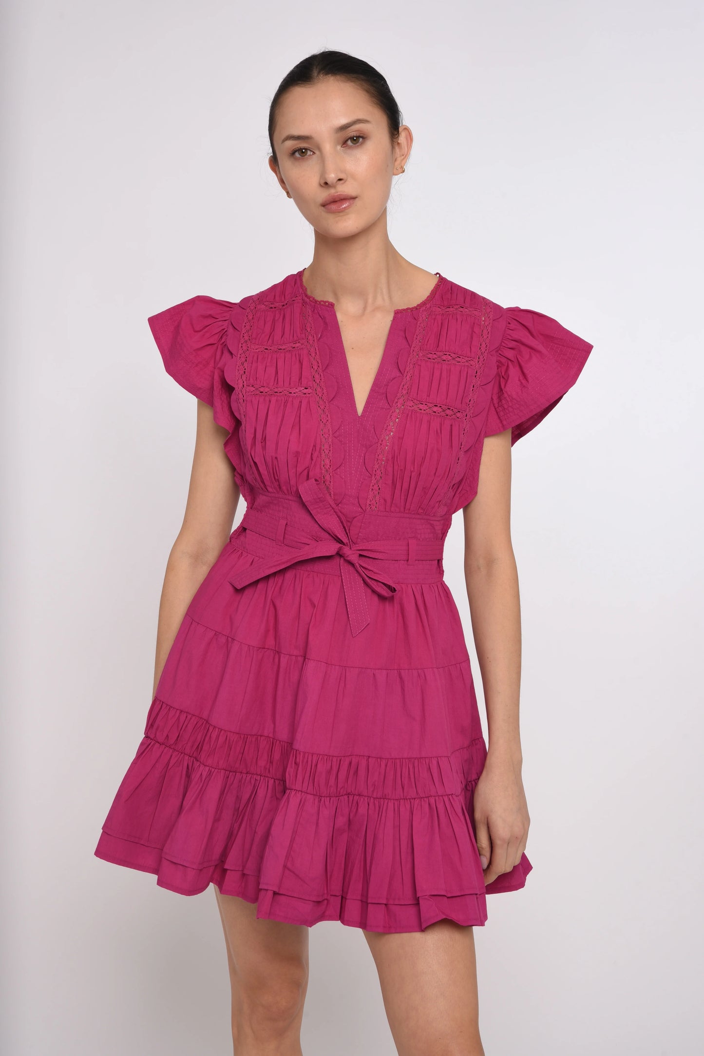 Madelyn Mini Dress - Fuschia