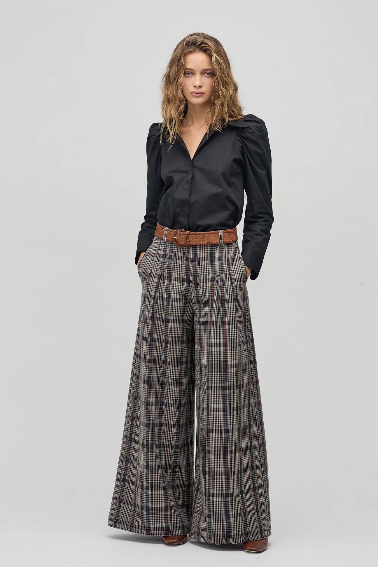 Super Culotte Twill Pants - William Checks