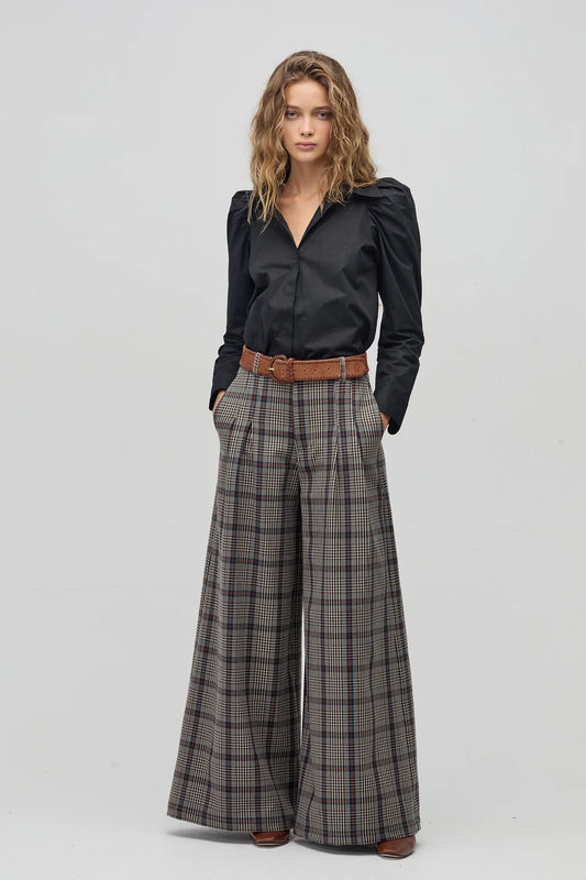 Super Culotte Twill Pants - William Checks