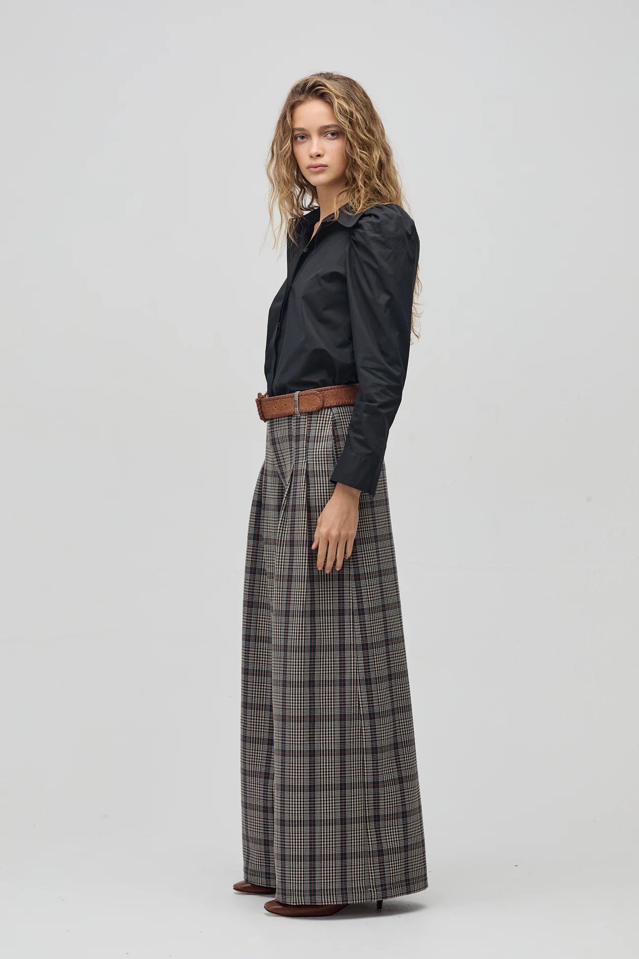 Super Culotte Twill Pants - William Checks