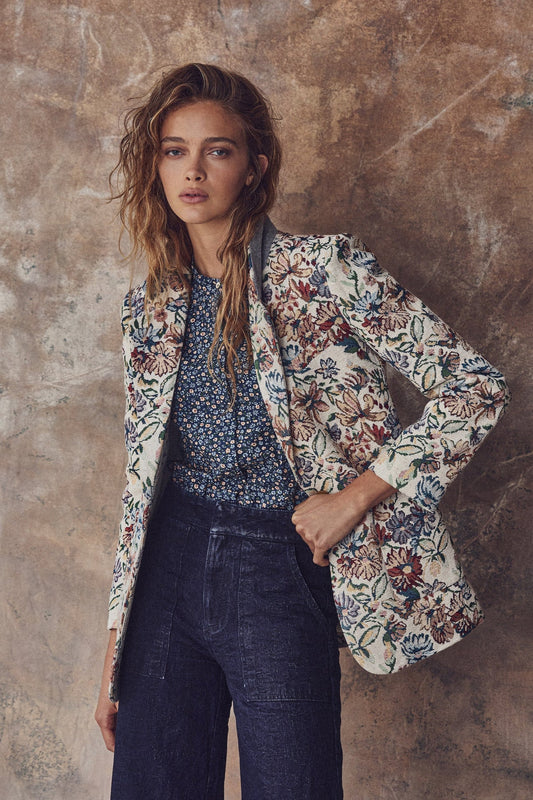 Miro Brocade Blazer - Floral Tapestry