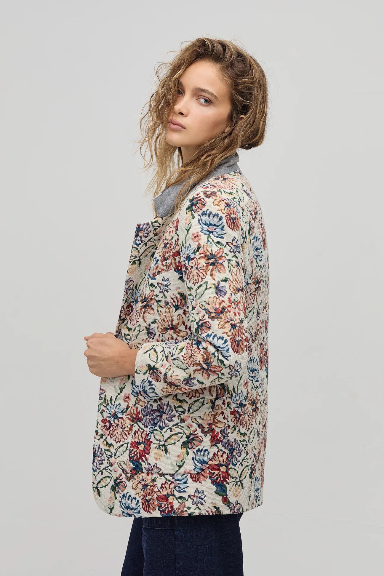 Miro Brocade Blazer - Floral Tapestry