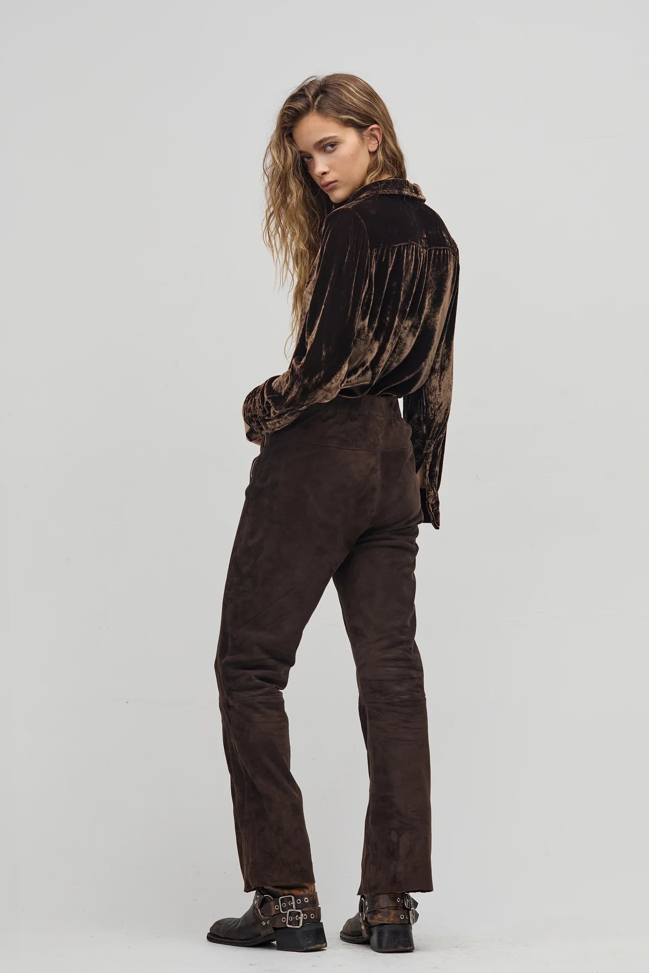 San Merino Velvet Shirt - Chocolate