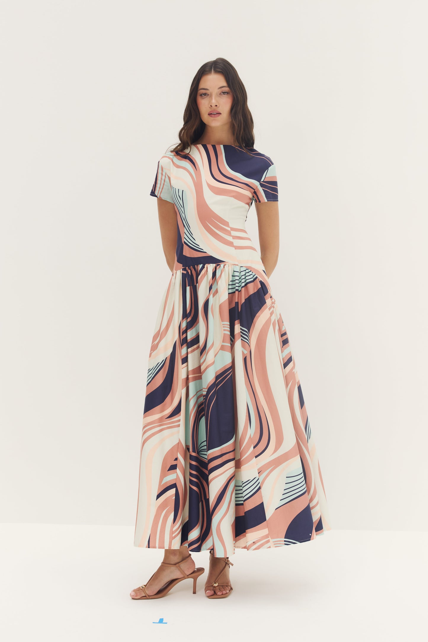Atley Dress - Wavy Geo