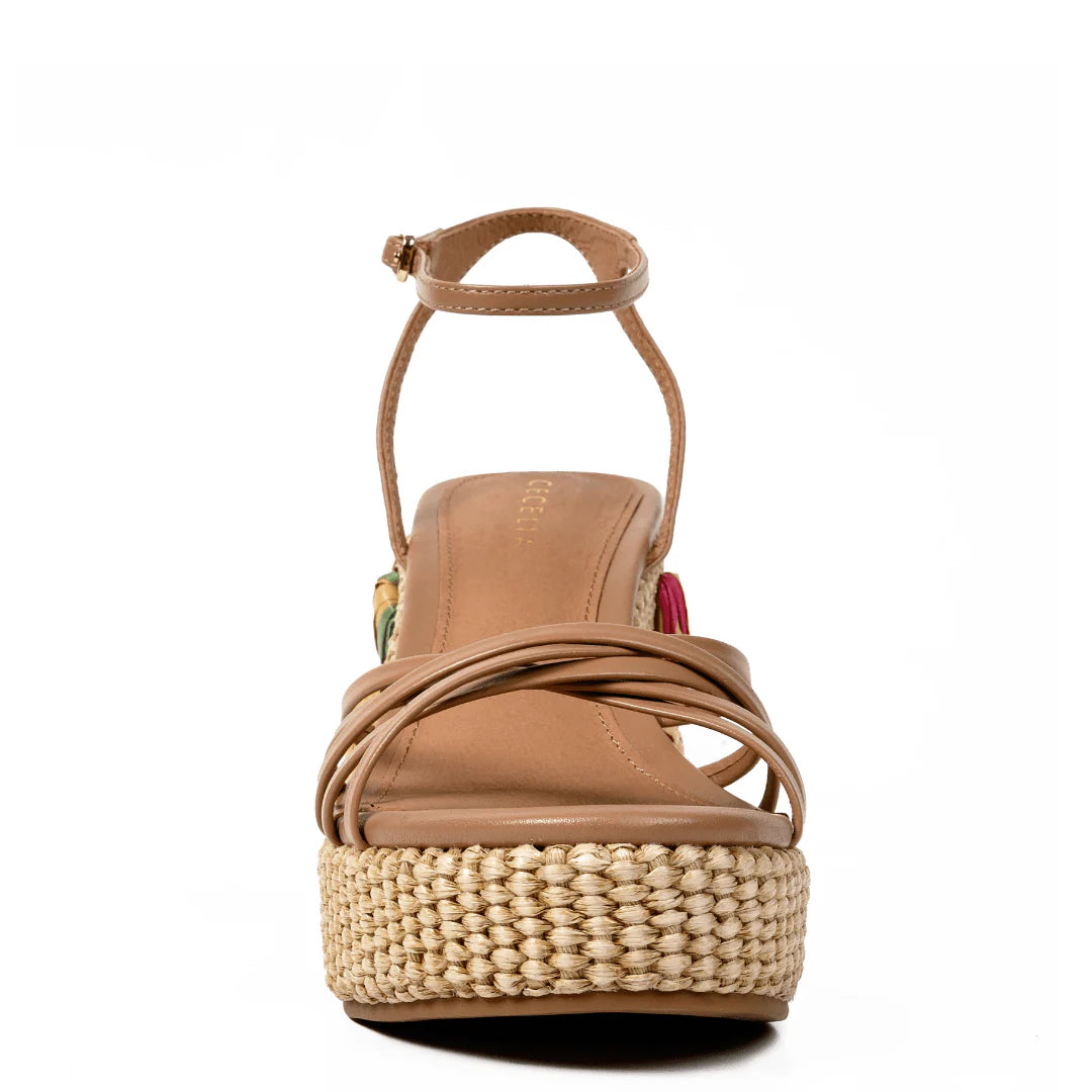Lee Flora Wedge - Tea Tan